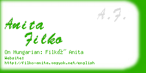 anita filko business card